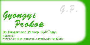 gyongyi prokop business card